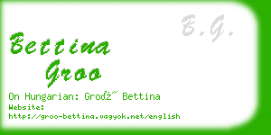 bettina groo business card